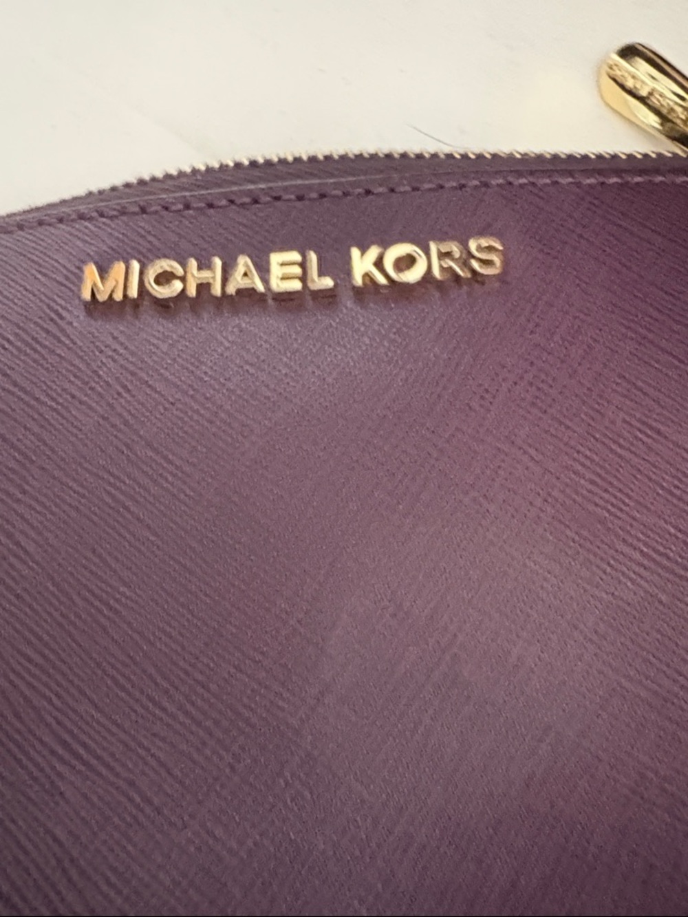 Michael Kors Deep Plum Saffiano Tote with Matching Wristlet - Picture 5 of 13